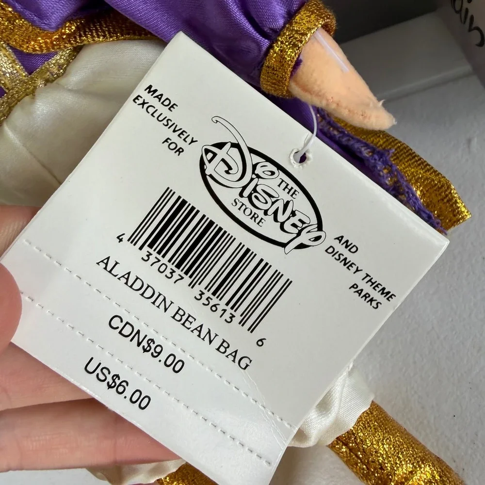 Disney Aladdin Bean Bag Plush Genie Character Made Exclusively for Disney‎ Store